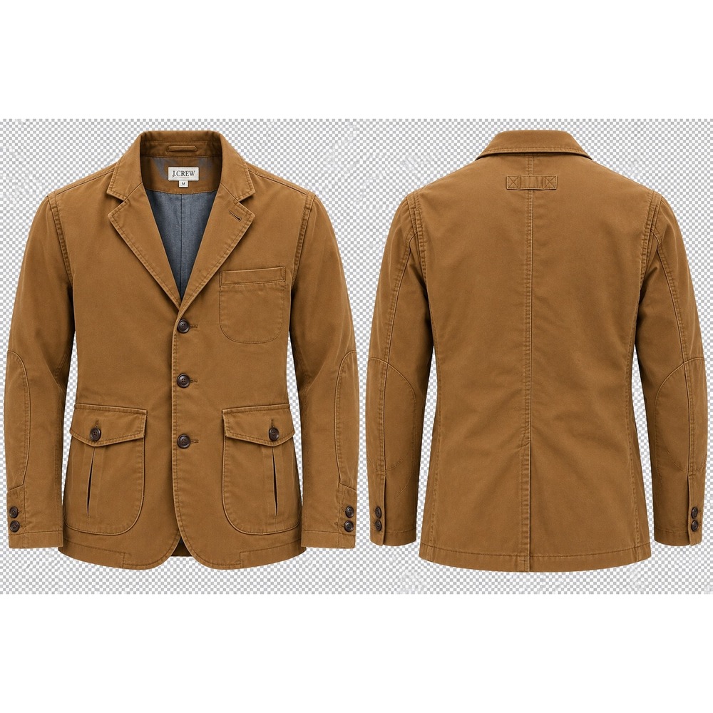 Duluth Trading Mens XL Brown Chore Coat Blazer Cotton Workwear Utility Jacket